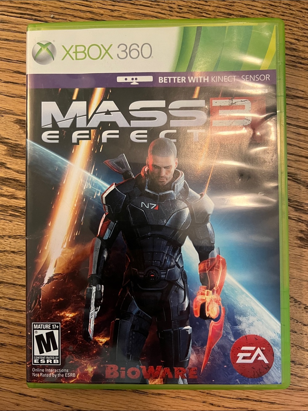 Mass Effect 3 (Xbox 360) - Black & Red Cover Art
